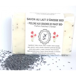 SAVON AU LAIT D'ÂNESSE BIO AUX GRAINES DE PAVOT SAVON AU LAIT D'ÂNESSE BIO AUX GRAINES DE PAVOT