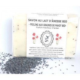 SAVON AU LAIT D'ÂNESSE BIO AUX GRAINES DE PAVOT